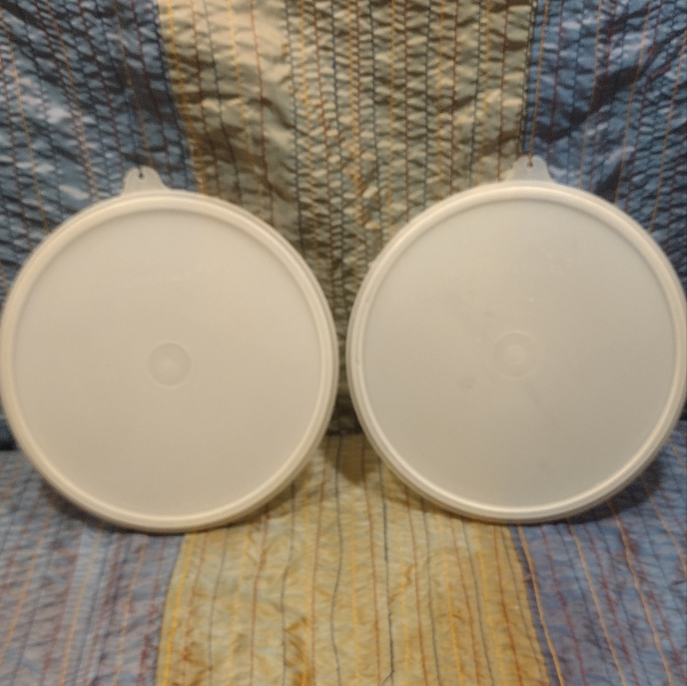 2 Tupperware Replacement Lids mold number 228-18 and 228-19